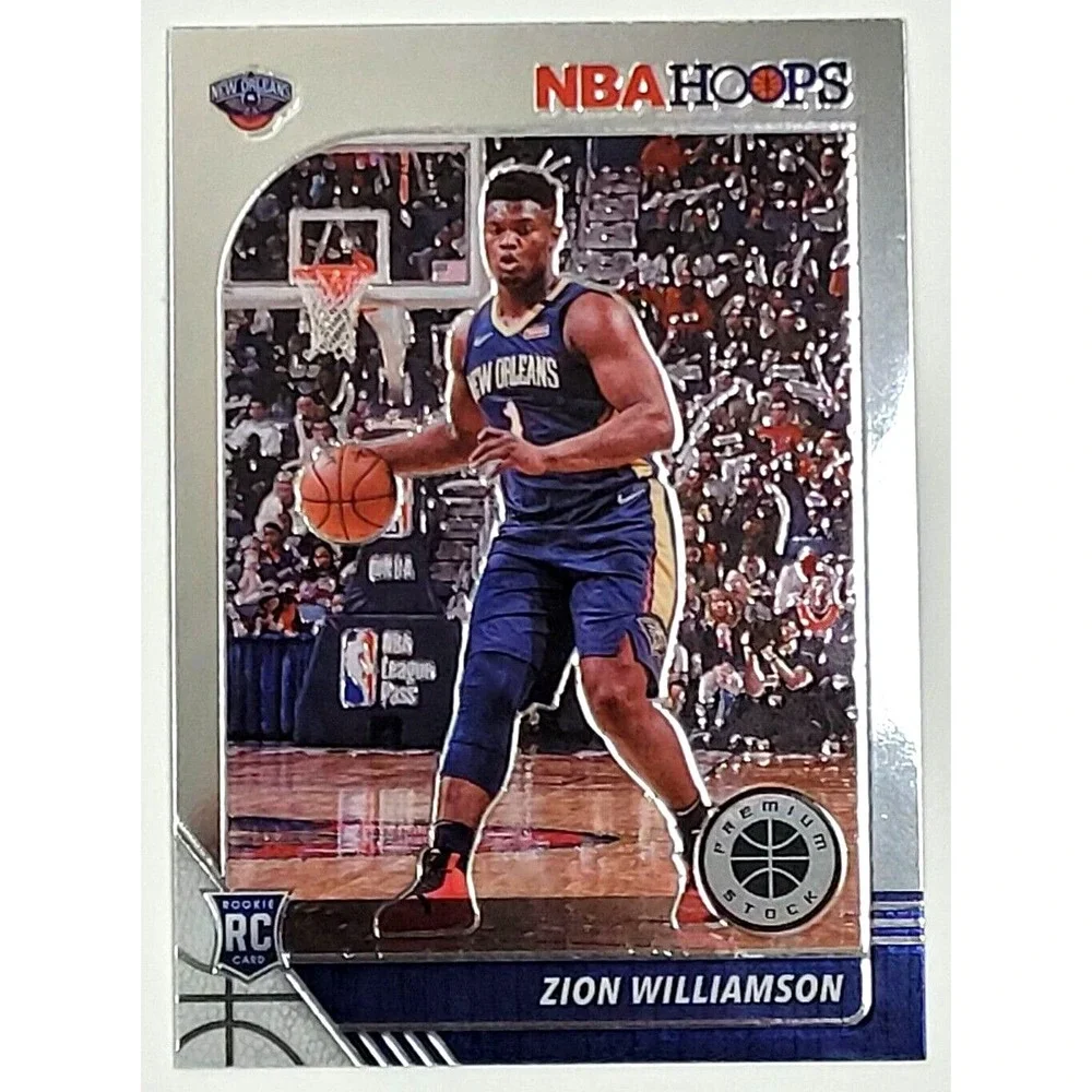 2019-20 NBA HOOPS PREMIUM STOCK ZION WILLIAMSON ROOKIE CARD NEW ORLEANS PELICANS